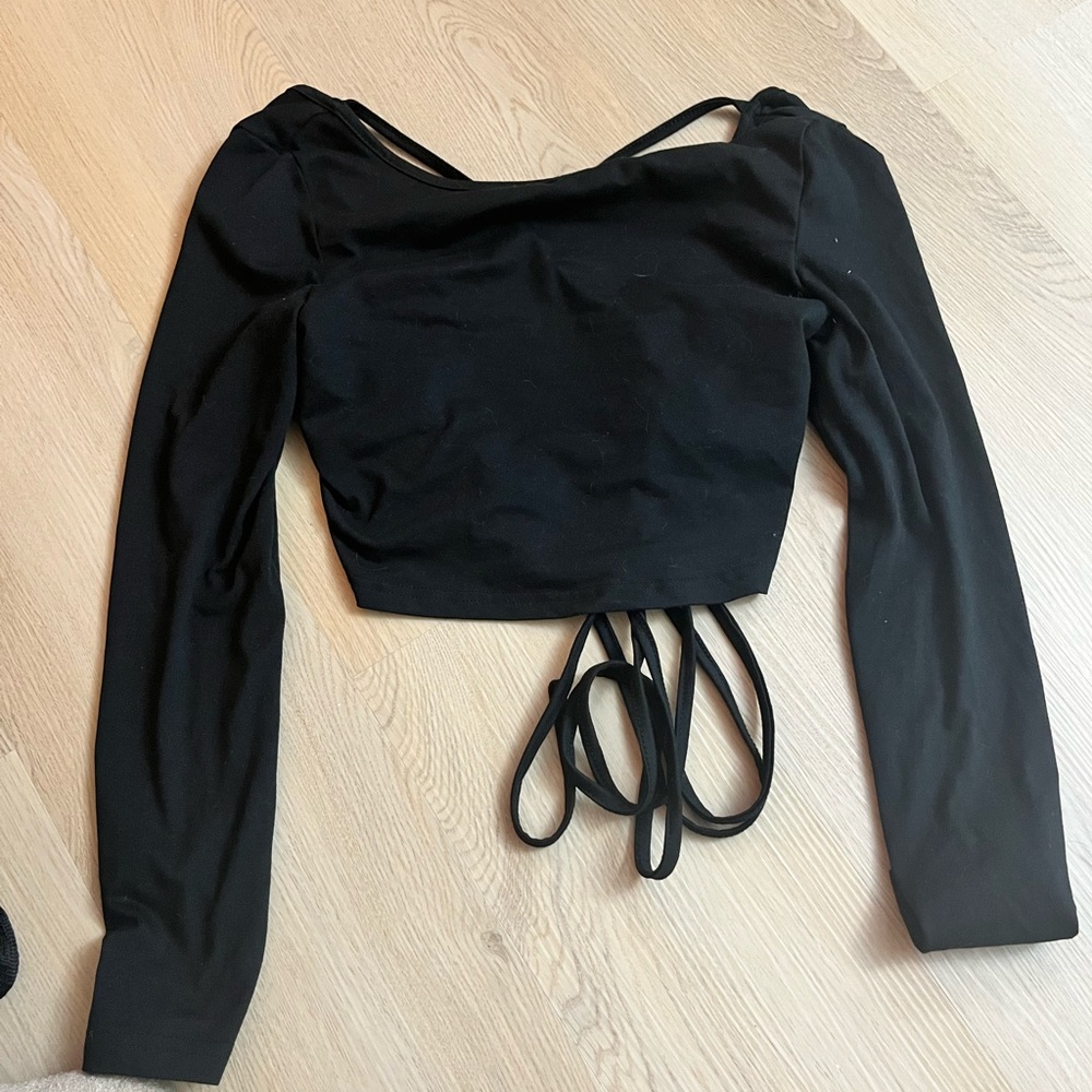 Open back long sleeve